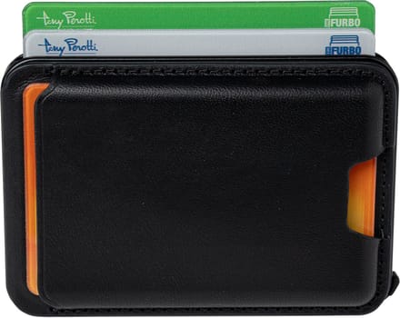 Tony Perotti Furbo EVO RFID leren Pasjeshouder met Magsafe en Standaard - Zwart