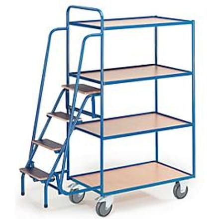Etagewagen met treden, 4 etages