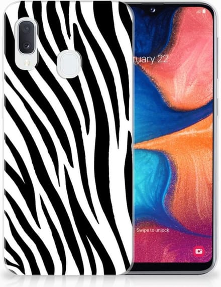 Samsung Galaxy A20e TPU Hoesje Zebra