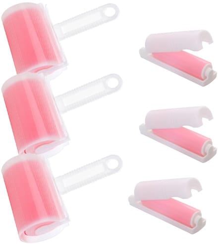 Dailygoods- Pluizenroller Herbruikbaar - Set van 6 - Afwasbare Kledingroller - Pluizenverwijderaar - Rollenaccessoire - Duurzaam Siliconenmateriaal - Pluizenborstel