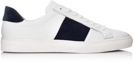 Omnio velo val sneakers heren wit leer / navy suède