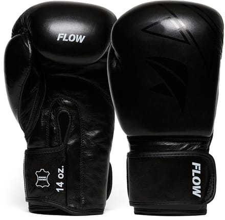 Flow Progress Bokshandschoenen - Zwart runderleer 8 oz