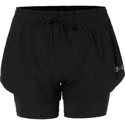 Under Armour Velociti Pro 4in 2n1  Hardloopshorts Dames-zwart, zilver