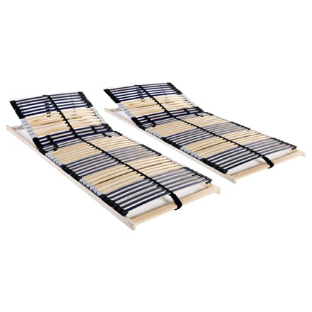 vidaXL - Lattenbodems - 2 - st - met - 42 - latten - 7 - zones - 80x200 - cm