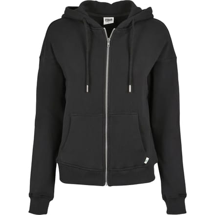 Dames sweatshirt met capuchon Urban Classics organic terry zip