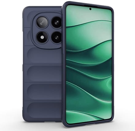 MobyDefend Hoesje - Geschikt voor Xiaomi Redmi Note 14 Pro 5G - TPU Gripcase - Blauw