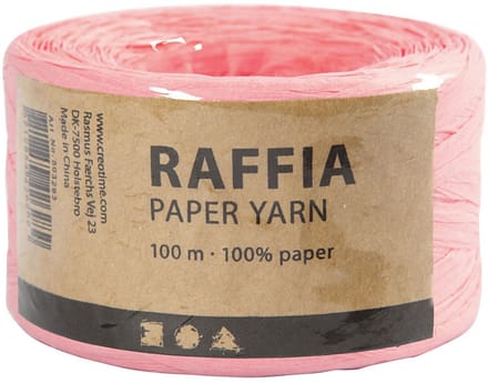 Creativ Company raffia garen lichtroze - papiergaren 100m voor knutselen.