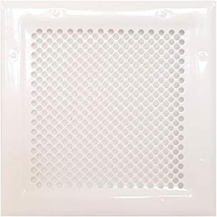 Ventilatie Rooster - Lucht Roosters - Warmte Verdeling - Geperforeerd Ontwerp - 18 x 18 cm - Wit RAL 9016