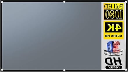 Projectiescherm - Projector scherm - Thuisbioscoop creëren - Kreukvrij polyester - 100 120 inch - Wit