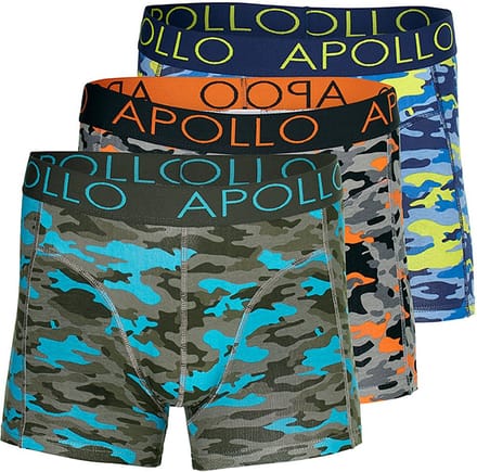 Apollo heren boxershorts - maat S - Army - 3-pack