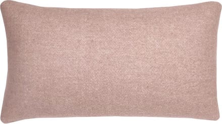 Misty pink double faced recycled wool rectangle cushion