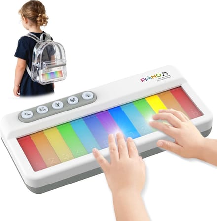 Compacte Elektronische Piano voor Kinderen vanaf 2 Jaar - Touchscreen en Multikleuren Verlichting