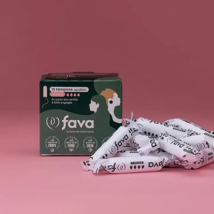 Fava | Biologische tampons | 4 dozen | Super+ | katoen | 60 stuks