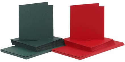 Creativ Company Kaarten en Enveloppen Kaart 15x15 cm Envelop 16x16 cm 230 g 50 Sets groen