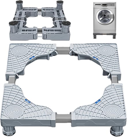 Verstelbaar Onderstel voor Wasmachine en Droger - Trillingsdempend en Antislip Machinevoet