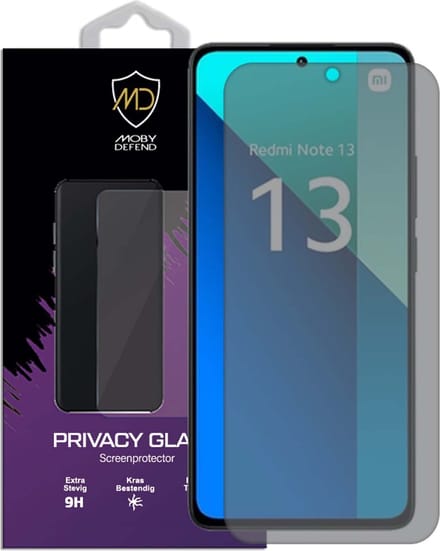 MobyDefend Screenprotector - Geschikt voor Xiaomi Redmi Note 13 4G - Matte Privacy Glass Screensaver