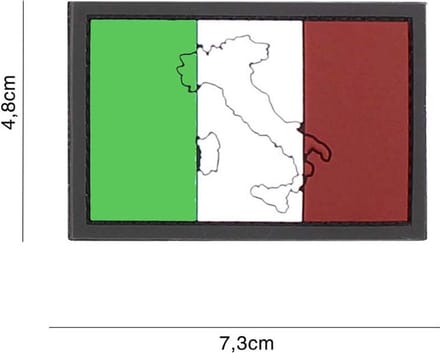 Embleem 3D PVC Italië met contour