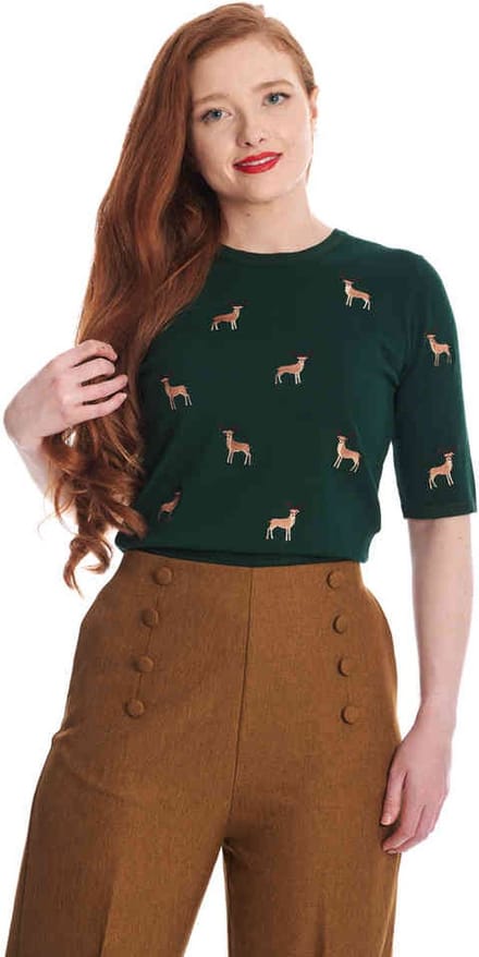 Banned - Sweet Deer Gebreide trui - L - Groen
