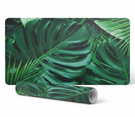 Antislip bureauonderlegger met tropische bladeren, 100x50 cm