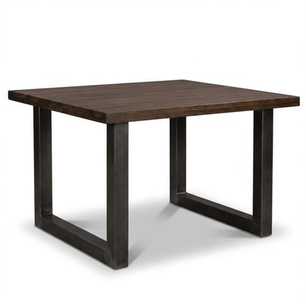 Industriële bartafel – vurenhout & zwart staal – 140 x 100 cm – U-frame