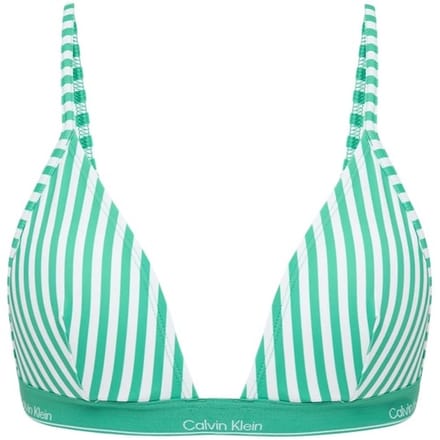Calvin Klein Triangle 20186 Penny Stripe+mardi Gras Green Größe: S | Bikinis Outlet | Damen | Grün
