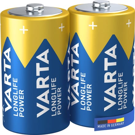 50x Varta Longlife Max Power Alkaline Batterijen D 2 stuks
