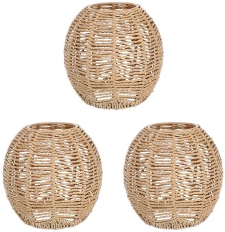 Store_7 - Geweven lampenkap - Retro rotan - Eenvoudig te installeren