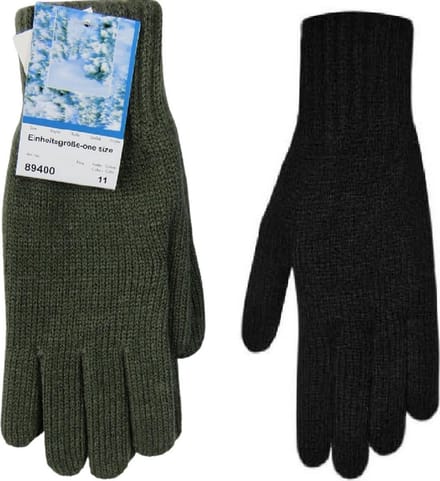 Handschoenen dames winter gebreid - binnenkant opgeruwd - prijs per 2 paar