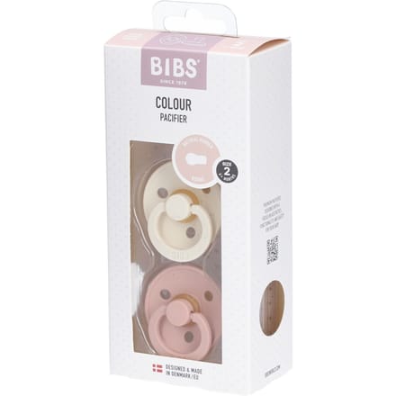 BIBS Colour Fopspeen - 6-18 mnd - 2-pack - Rond - Ivory/Blush