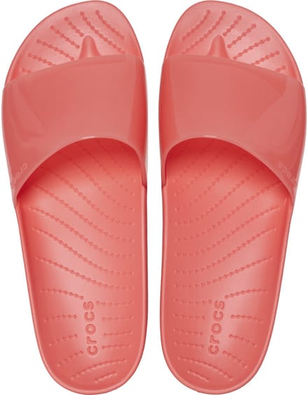 Crocs Splash Glossy Slide - Dames Slippers - Neon Watermeloen - Comfortabele Pasvorm - Lichtgewicht