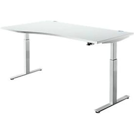 Zit-/stawerkplek, aanbouw links, B 1800 mm, lichtgrijs