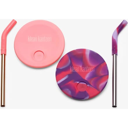 Klean Kanteen Straw Lid 2 Pack - Kids Cup Pink Tie Dye
