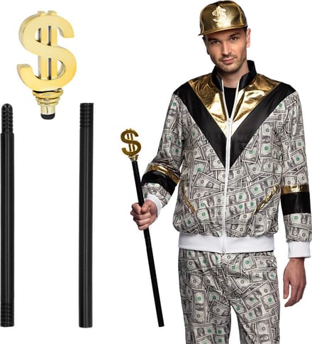 Boland - Stok Pimp dollar - Volwassenen - Unisex - Pooier - Pooier - Pimps and Ho's