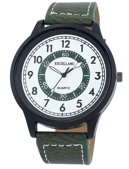 EXCELLANC Herenhorloge imitatieleer Mineralglas