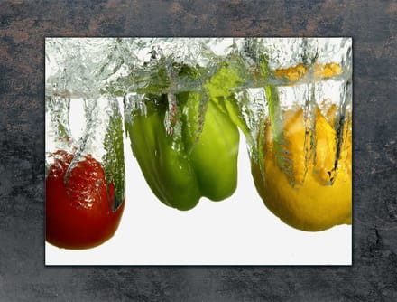 TMK ArtDeko - Snijplank - Glasbeschermplaat - 70x52 cm - Paprika