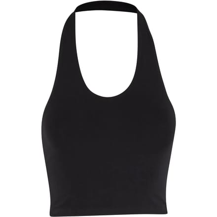 Urban Classics - Basic Neckholder Jersey Crop top - 4XL - Zwart