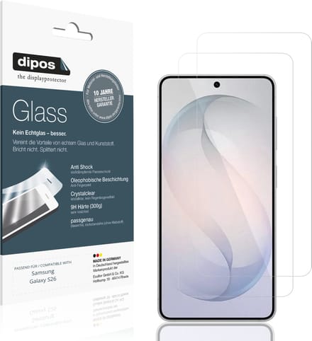 dipos – 2x Pantserfolie geschikt voor Samsung Galaxy S26 | 9H Screenprotector