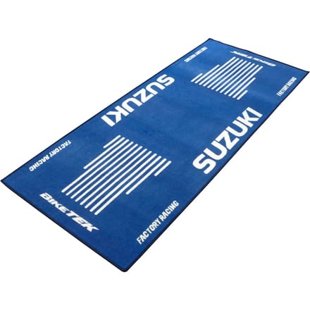 biketek garage mat blauw wit milieu mat voor suzuki stand motor nieuw