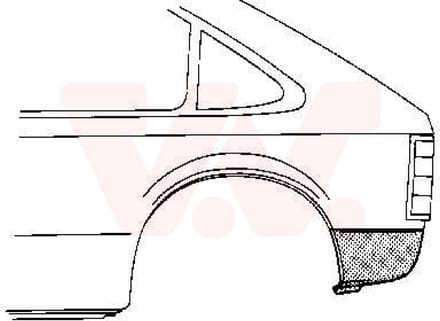Van Wezel - ACHTER SCHERM VOOR OPEL KADETT D 1979-1984 ARC990339VWAN