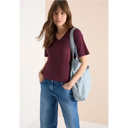Basic Shirt met V-hals