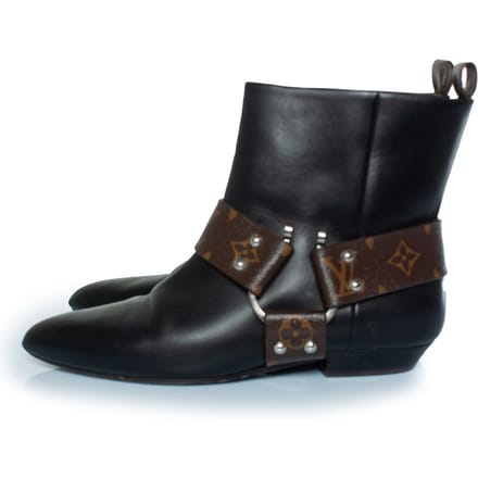 Louis Vuitton Rhapsody leren enkellaarsjes