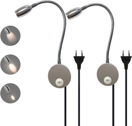 Flexibele Wandleeslamp met Instelbare Focus - 3W LED Bedlamp voor Slaapkamer