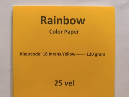 Rainbow Kl-18 intense geel 25 vel 120 gram papier