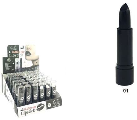 Easy Paris Cosmetics - Lipstick / Lippenstift - Zwart / Black - Nummer 01 - 1 stuks