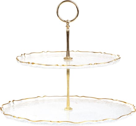 Homla Schaal - LISALA - transparant met twee etages - 21 cm, 28 cm - 879123