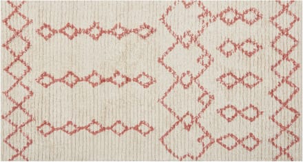 BUXAR - Laagpolig vloerkleed - Beige - 80 x 150 cm - Katoen