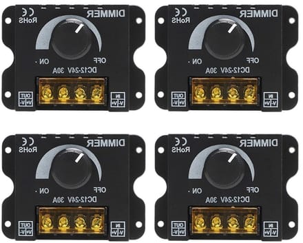 LED Dimmer Switch 30A PWM voor DC 12V-24V, Verstelbare Helderheid Regulator, Geschikt voor 5050 en 3528 LED Strips