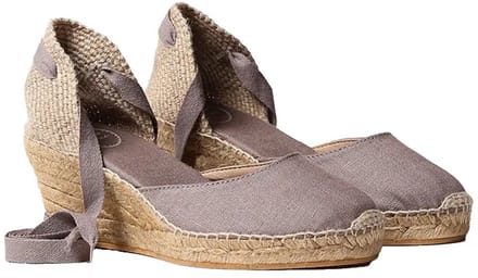 Valenciaanse espadrille met wigvormige zool en nerven | CALONGE