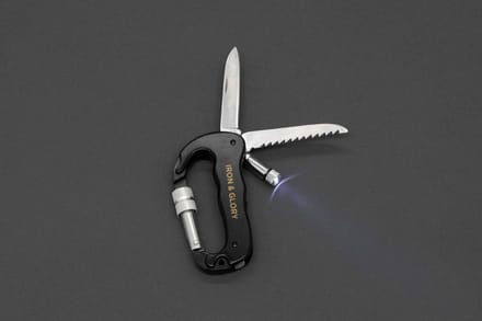 Iron & Glory Always Ready Deluxe Carabiner Tool - Black