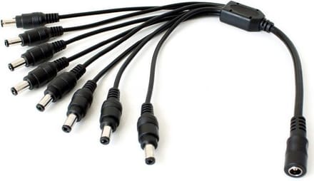 DC voeding cctv splitter 1x DC (v) - 8 x DC (m)